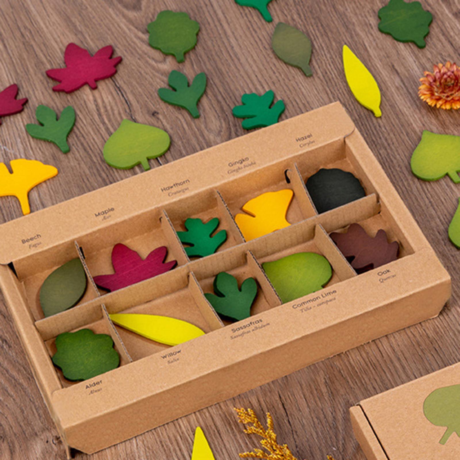Leaf Wooden Jigsaw Puzzles Sensory Development Building Blocks Toys for Kids