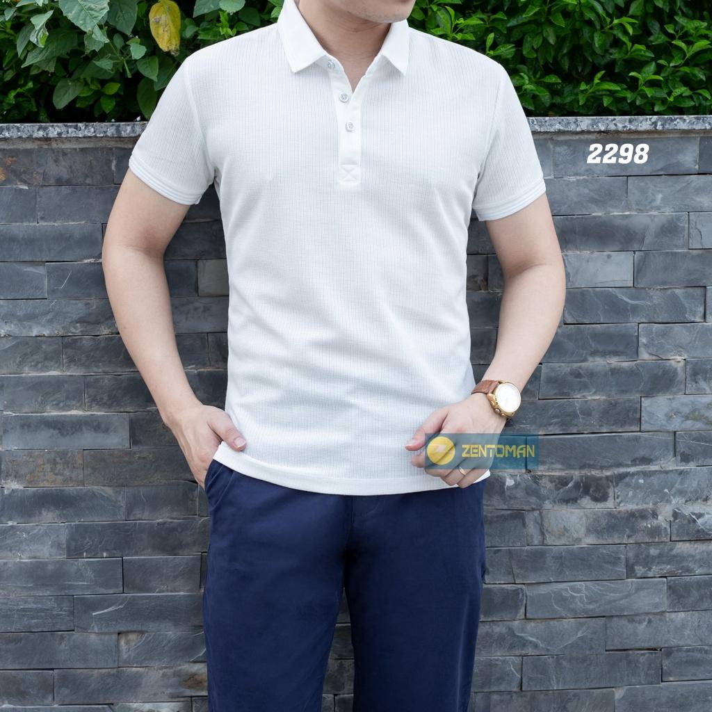 Áo polo nam trơn ZENTOMAN tay ngắn cổ bẻ cotton thun mềm co giãn