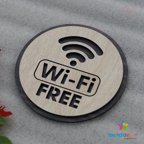 Bảng Gỗ Decor Treo Tường Trang Trí Wifi