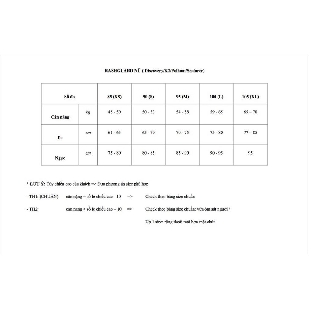 Áo bơi dài tay Seafarer Hàn Quốc Vải co giãn, nhanh khô, giữ nhiệt cực tốt