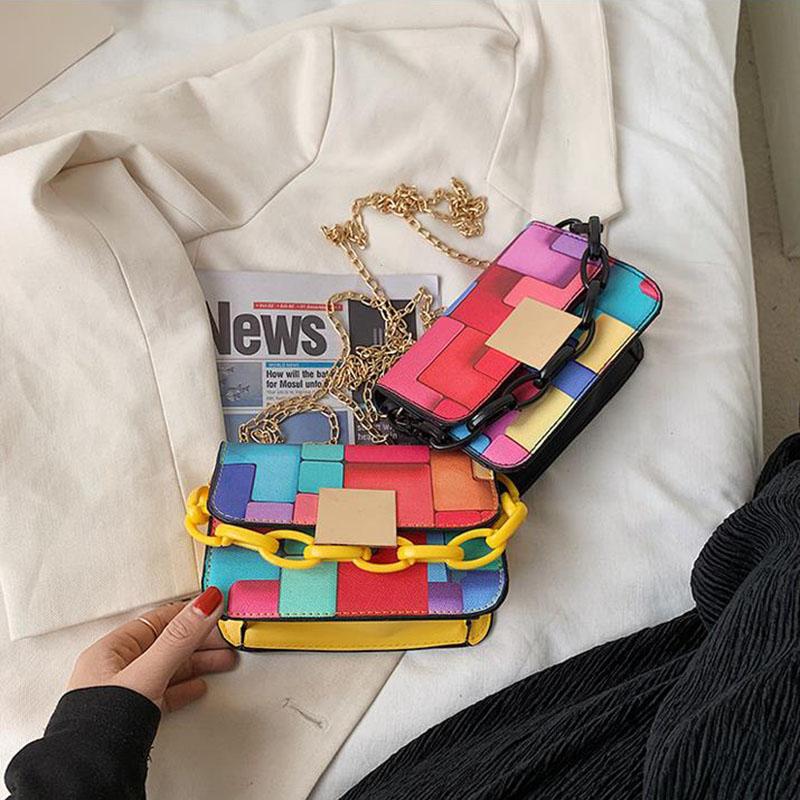 Túi Xách Thời Trang Cho Nữ 2021 Phụ Nữ Đeo Vai Dây Chuyền Di Động Phụ Nữ Crossbody Túi Ví Và Túi Xách Cao Cấp Mini Túi Vuông