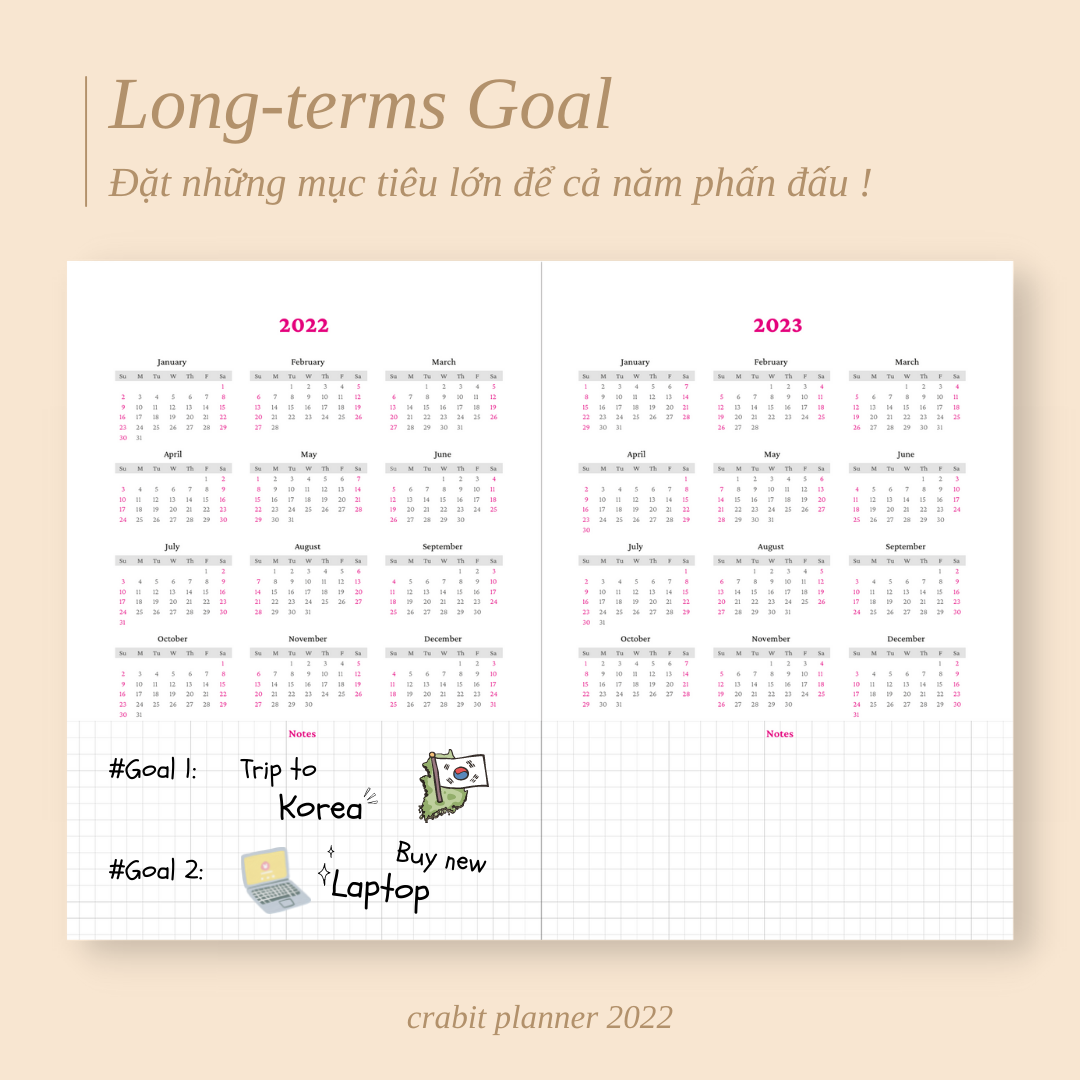 Sổ lịch Crabit Planner 2022 - Sổ tay A5