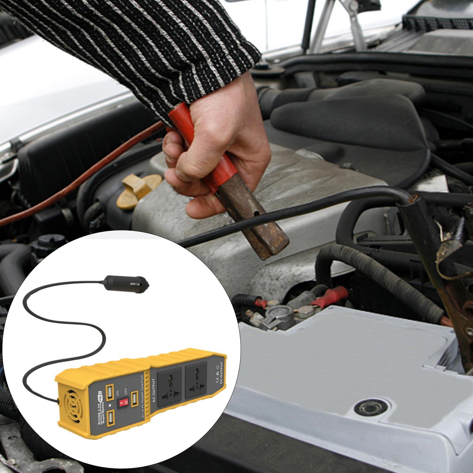 200W DC to Inverter Charger 3 Ports USB and 2 Outlets