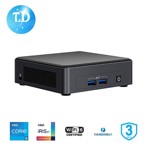 Máy tính cá nhân để bàn - Bộ Mini PC Kit INTEL NUC11TN (BNUC11TNKI50000): Gồm mạch chính, CPU Intel Core i5-1135G7 (4.20 GHz), Adaptor, miếng đỡ (Không có ổ cứng, RAM và màn hình) – Hàng chính hãng