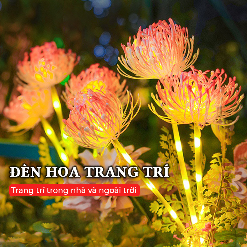 Đèn Trang Trí Năng Lượng Mặt Trời Hình Hoa Bỉ Ngạn, Sử Dụng Liên Tục 8-12 tiếng - DA3022