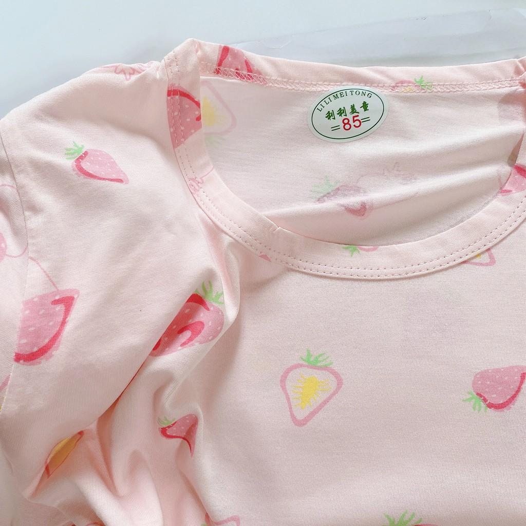 Bộ Cộc Tay Cotton Lạnh Cực Đẹp Cho Bé