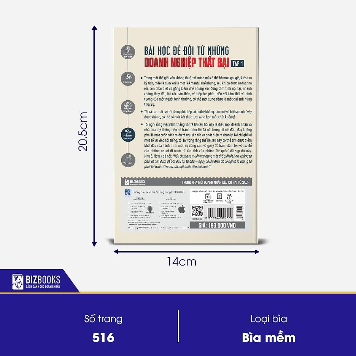BIZBOOKS - Sách Bài Học Để Đời Từ Những Doanh Nghiệp Thất Bại Tập 1 - MinhAnBooks