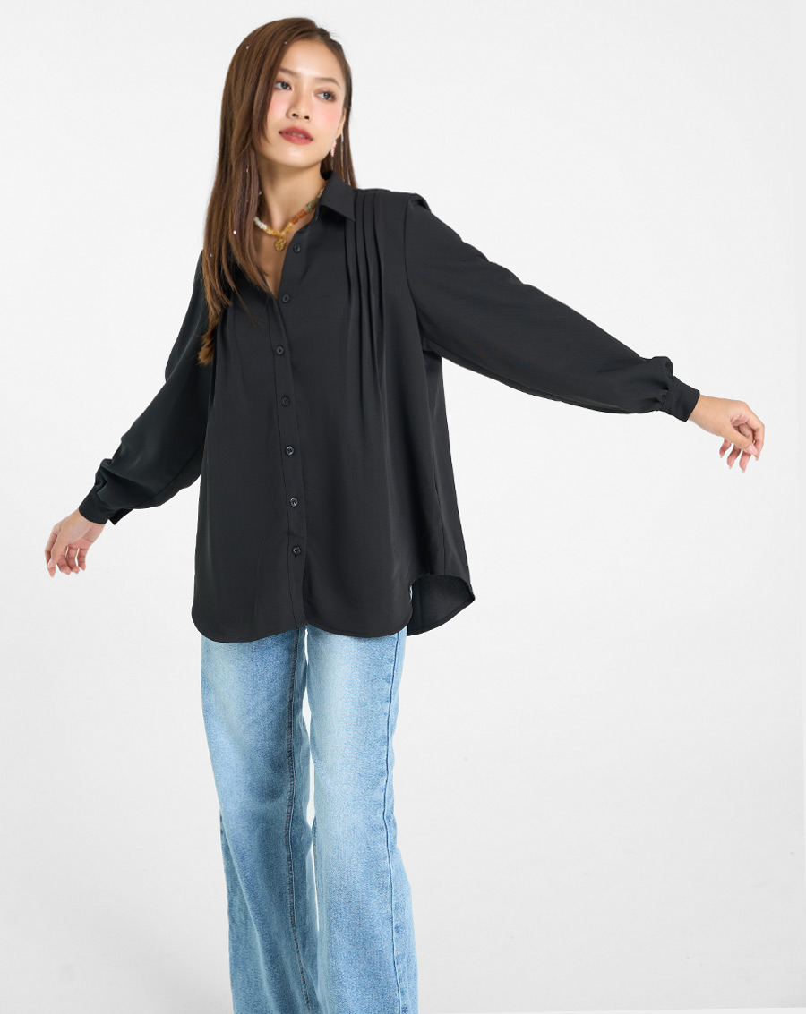 Áo Sơmi Nữ Thời Trang JUNO Dáng Oversized JNASM017