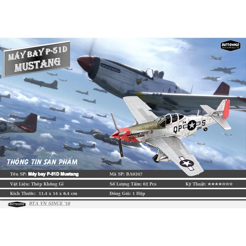 Mô Hình Lắp Ráp 3d Máy bay P-51D Mustang
