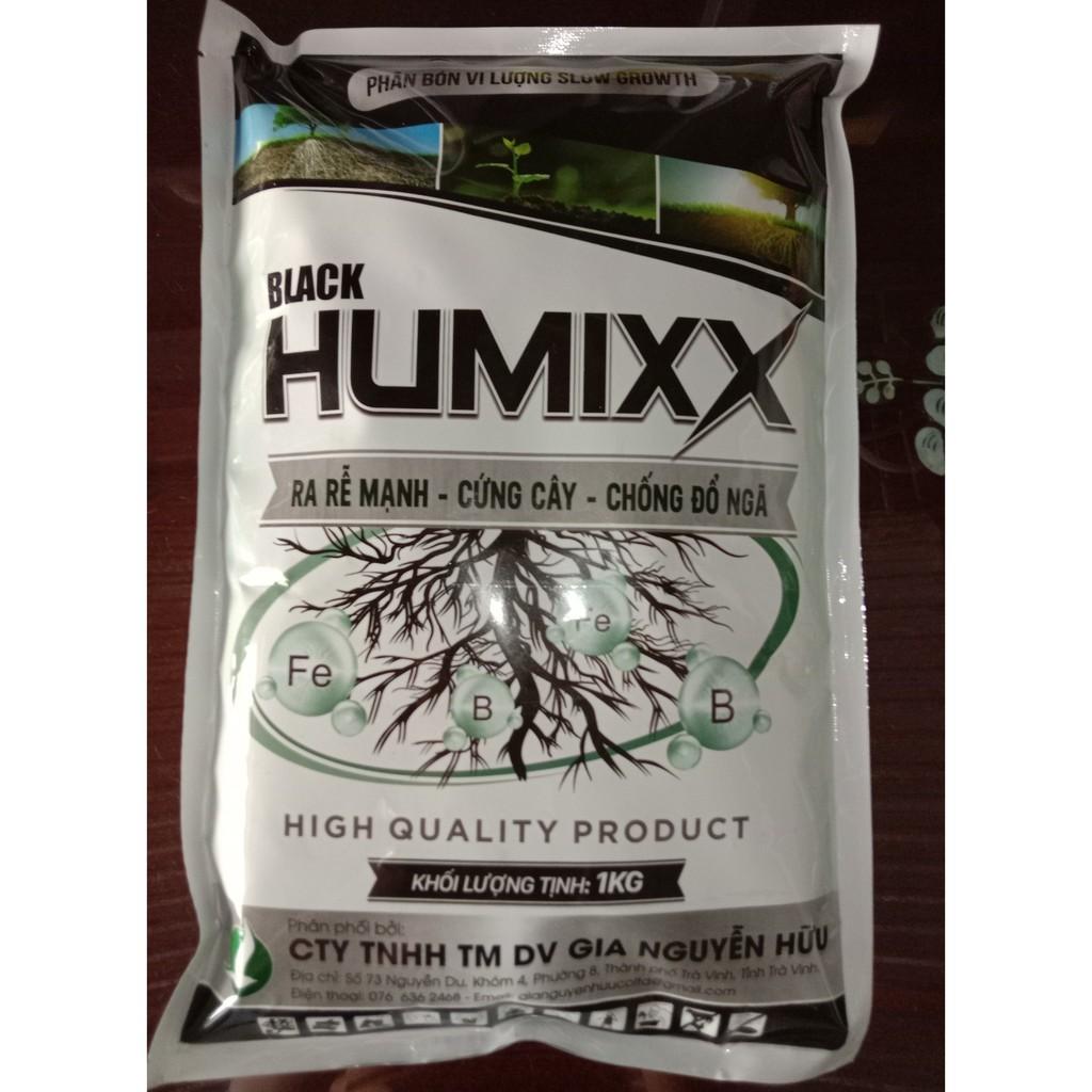 Phân bón humic ra rễ cứng cây chống đỗ ngã. BLACK HUMIXX túi 1Kg
