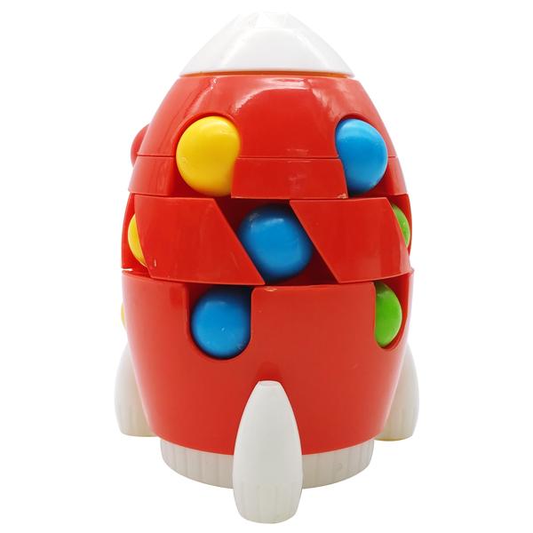 Đồ Chơi Rubik Hạt Hình Rocket - Jia Teng 1689-4 - Rocket Đỏ - Trắng