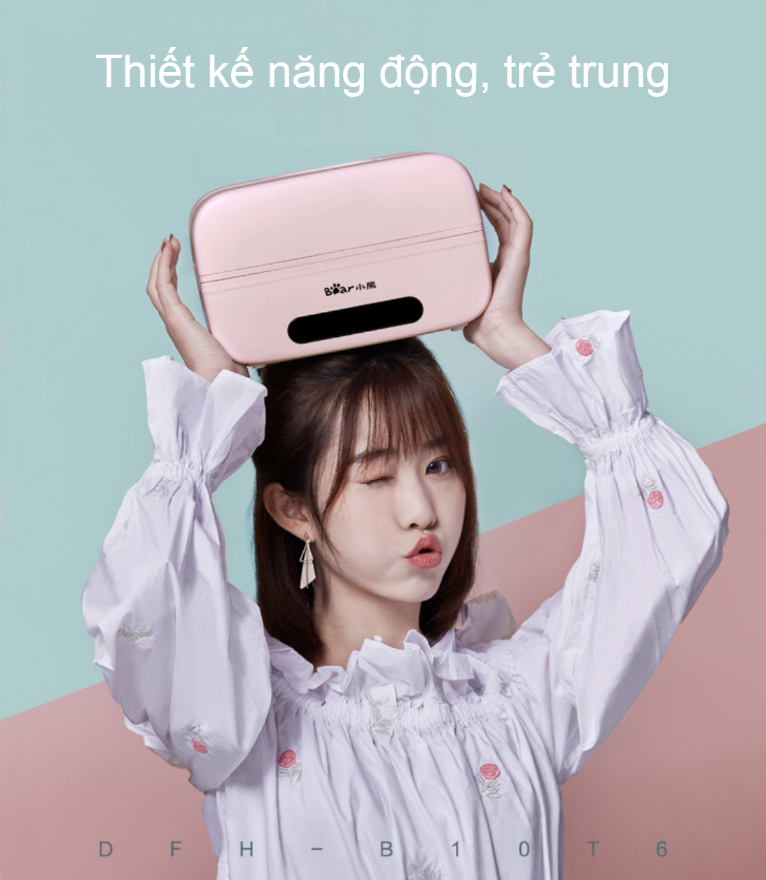 Hộp Cơm Điện Giữ Nhiệt Và Nấu BEAR DFH-B10T6 2 Tầng Dung Tích 1.2 Lít Công Suất 270 W - Hàng Nhập Khẩu