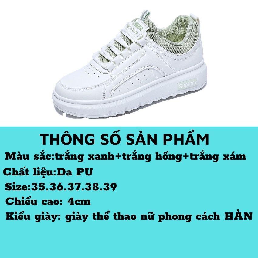 Giày Thể Thao Nữ Trắng,Giày Sneaker Nữ Phiên Bản 2022 Cao Cấp Êm Chân Thoáng Khí GTTN22