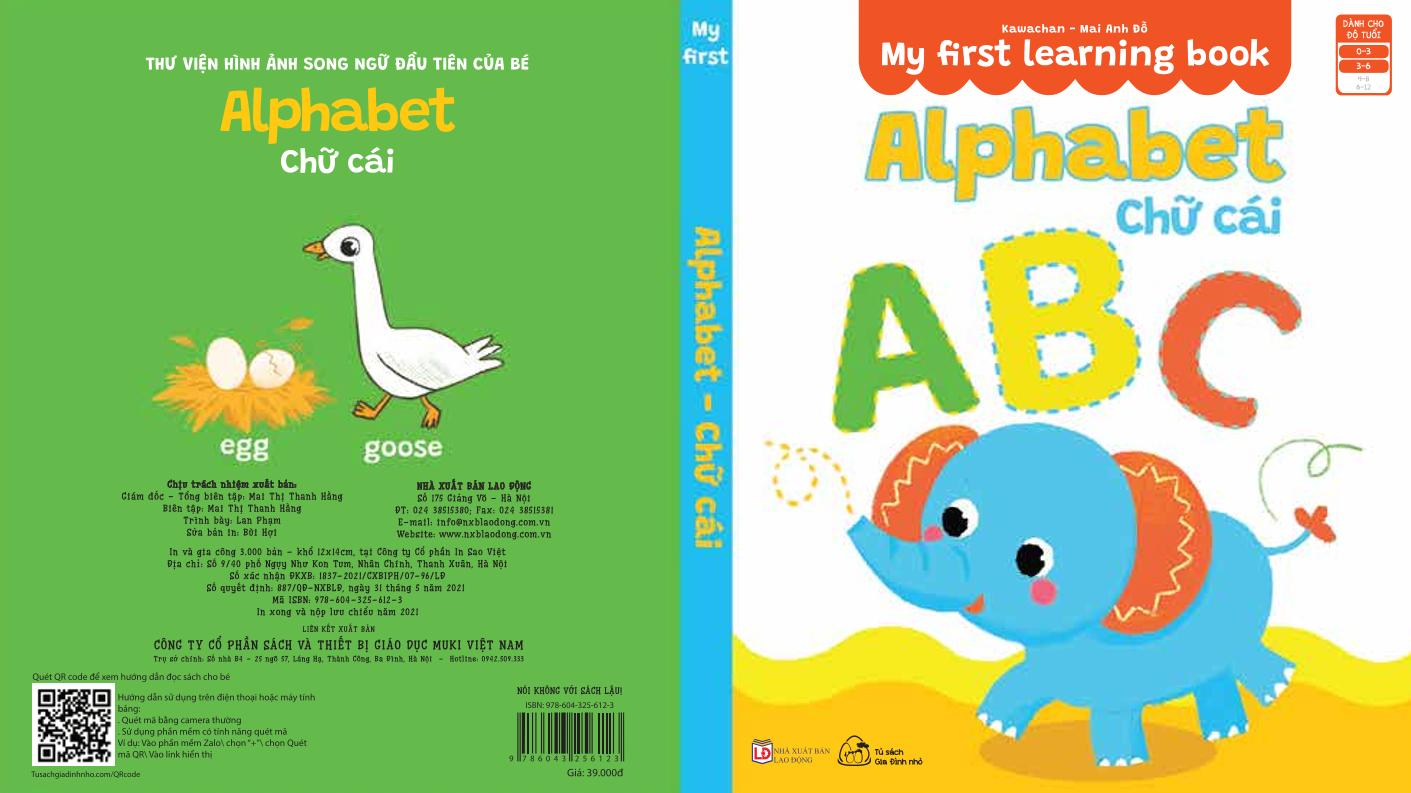 Bộ 8 cuốn - Sách bìa bồi song ngữ My First Learning Book