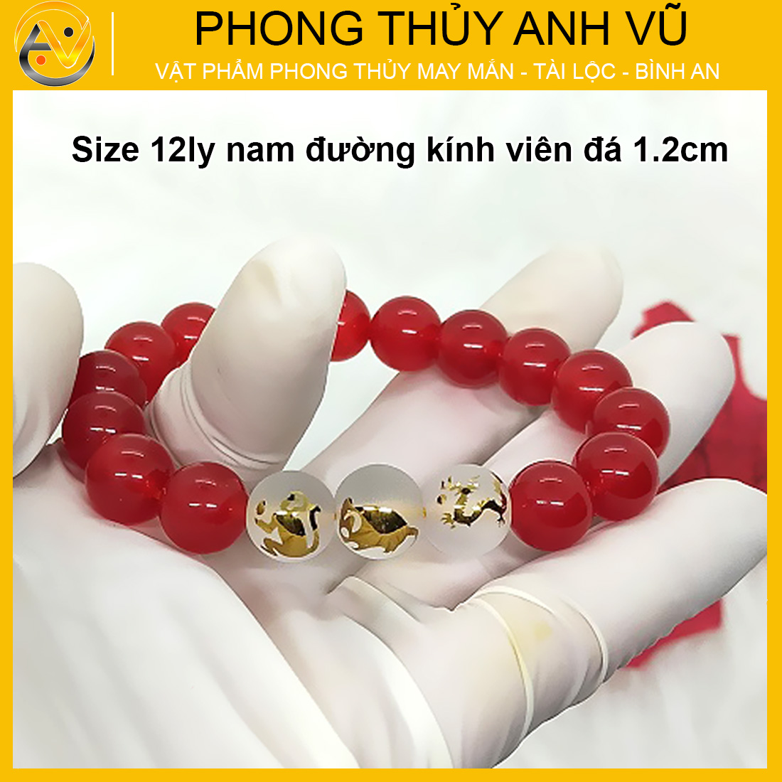 Vòng tam hợp quý nhân thân tý thìn đã khai quang - chất liệu mã não đỏ tự nhiên - size 8 10 12ly - may mắn tài lộc - Vòng Tam Hợp Anh Vũ