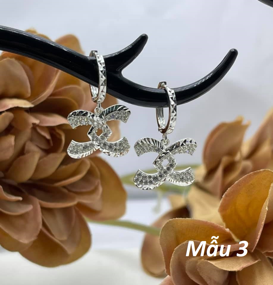 Bông tai khuyên tròn chất liệu bạc s99 MS159b