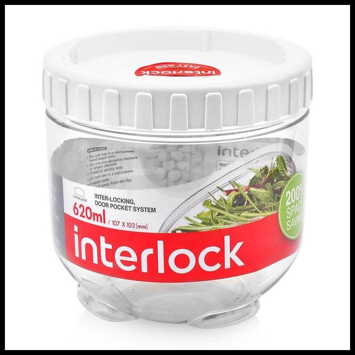 Hộp Bảo Quản Interlock Lock&amp;Lock - INL401W- 620ml Dùng Đựng Đồ Khô, Gia vị