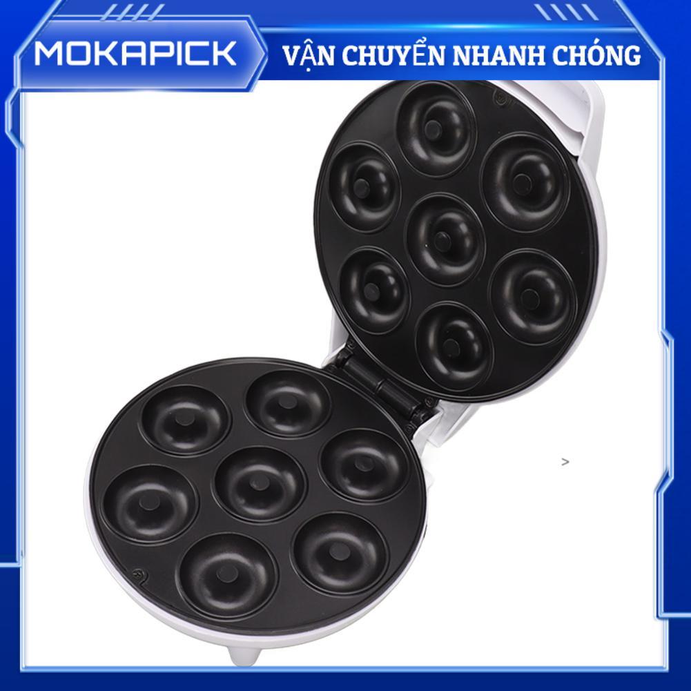 Máy Làm Bánh Rán Di Động 7 Lỗ Tản Nhiệt Chống Trơn Trượt Cho Hộ Gia Đình Phích Cắm US Màu Trắng 110‑240V