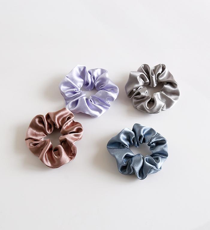 Scrunchies dây cột tóc lụa đơn sắc