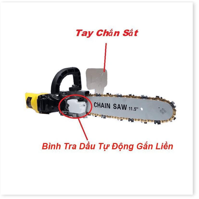 Lưỡi cưa xích Gắn Máy Mài,Máy Cắt Cầm Tay -- tra nhớt tự động- chẳn bảo vệ bằng sắt