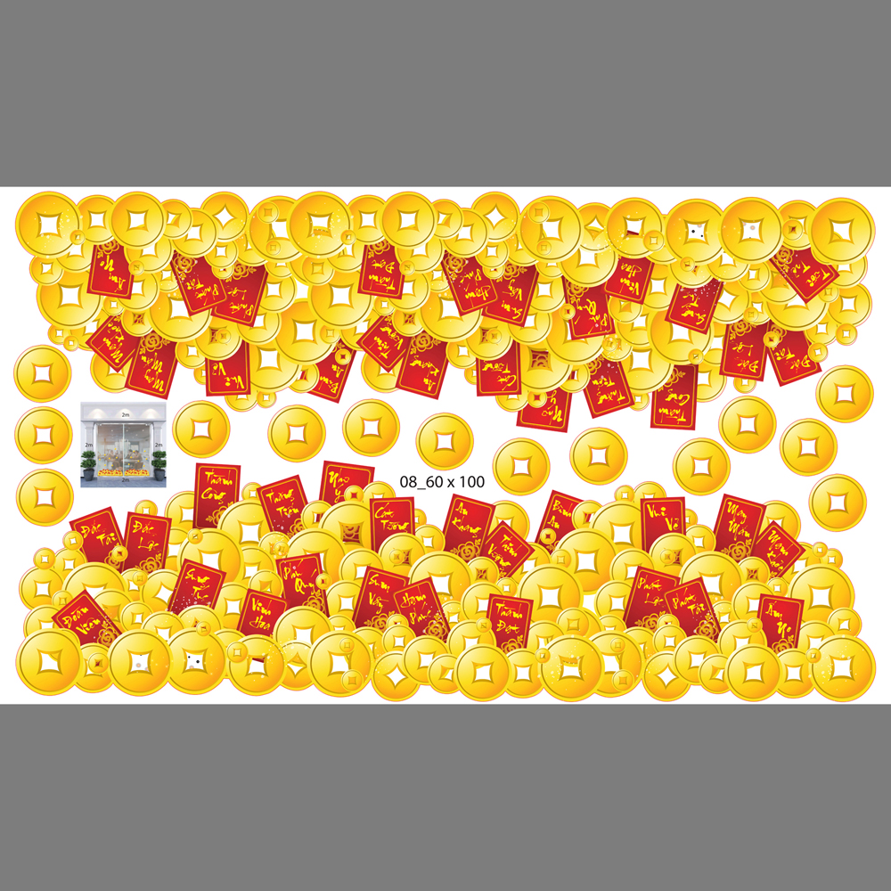 Decal trang trí tết xuân 2020 combo số 14