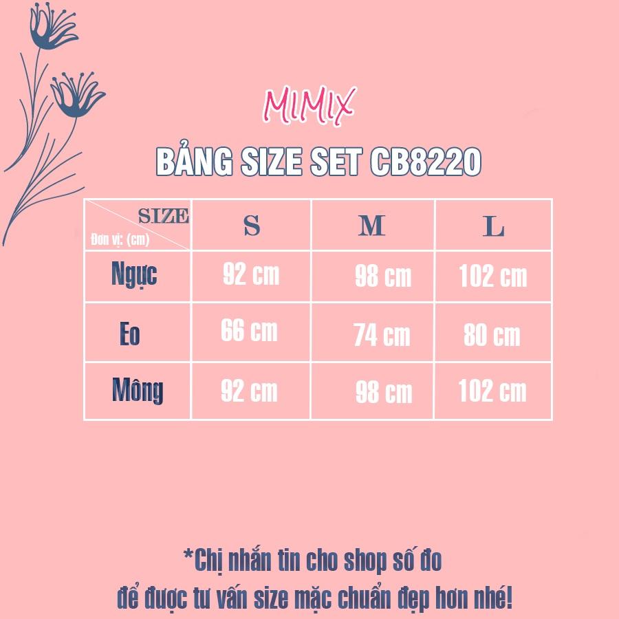 Set áo túi hộp kèm chân váy xòe bo eo MIMIX CB8220