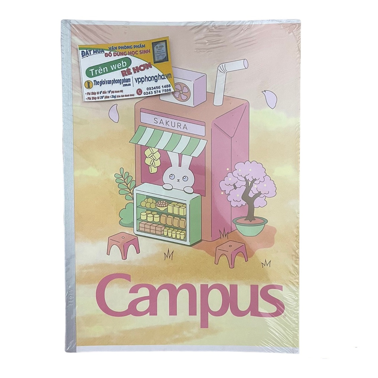 [MẪU MỚI 2023] Vở Campus KAWAII 2 80 trang dòng kẻ ngang có chấm - Mua 10 quyển tặng bút nhớ dòng