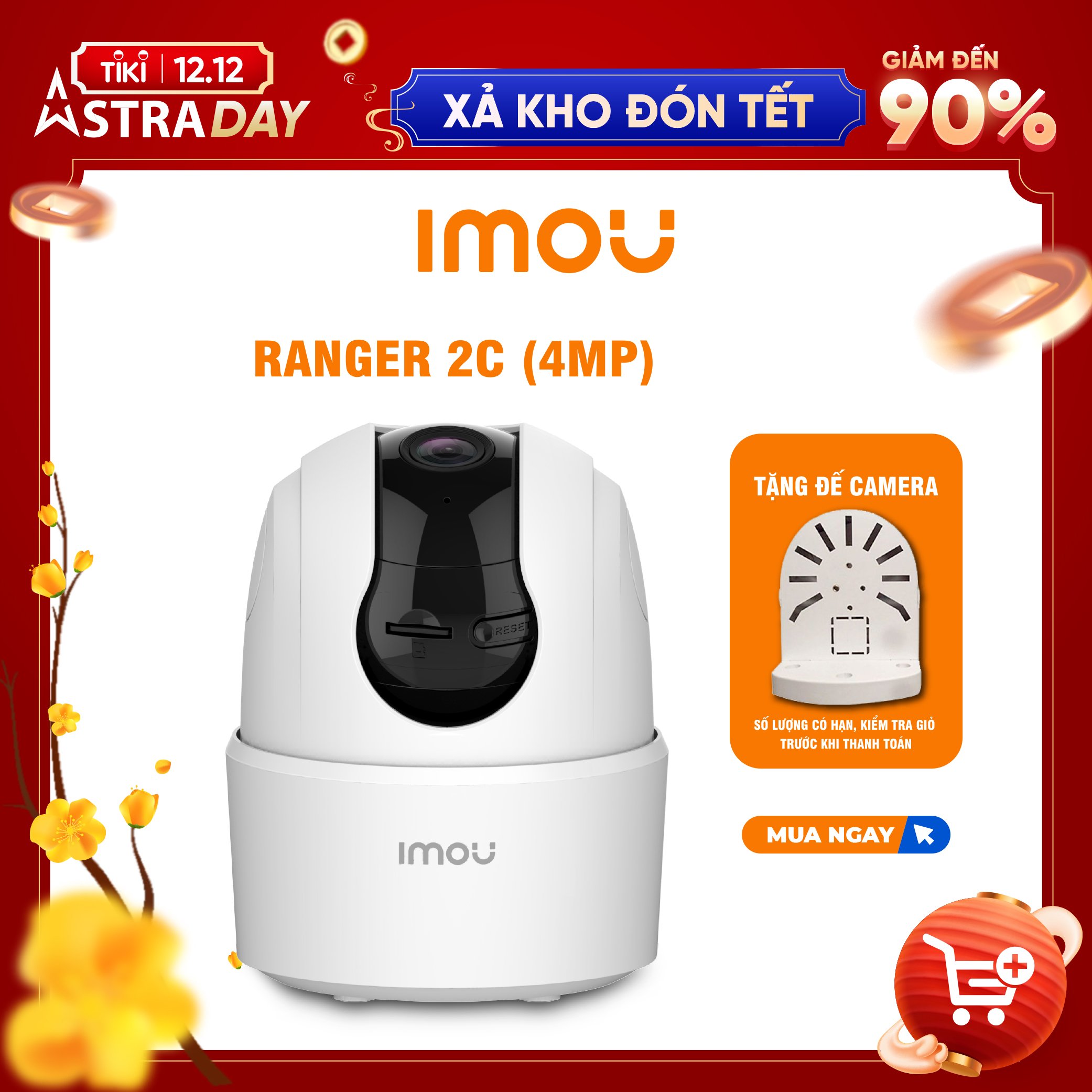 Camera Wifi Imou Ranger 2C (4MP)/ Ranger SE (4MP) I Đàm thoại 2 chiều I Phát hiện con người I Xoay 360 I Hàng chính hãng