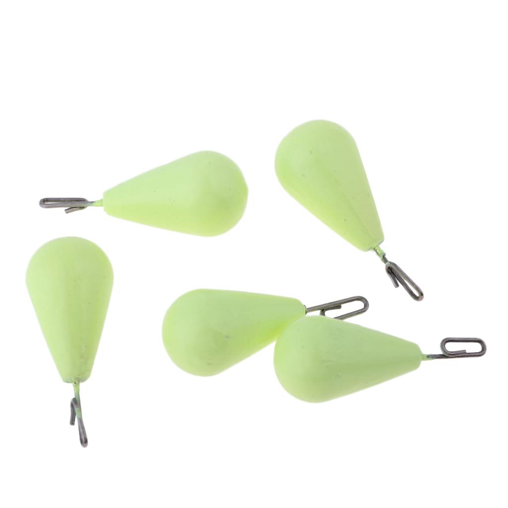 Luminous Quick Insert Lead Sinker Fishing Lead Weights Fishing Balls Weights Fishing Jig Heads Sinkers
