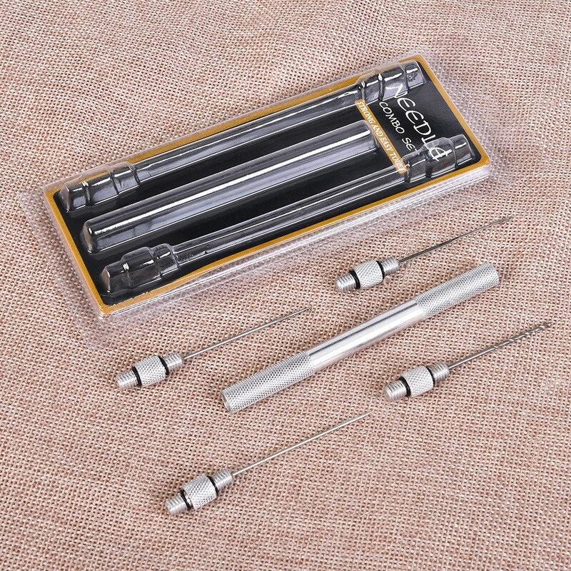 5 in-1 Carp Fishing Rigging Bait Needle Kit Tool Set Bait Boilie Drill Stringer Needle with Nonslip Aluminum Alloy Handle