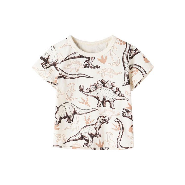 Áo thun bé trai, áo cộc tay cho bé chất cotton in hình ngộ nghĩnh Forest Kingdom từ 10-30kg họa tiết Khổng Lo