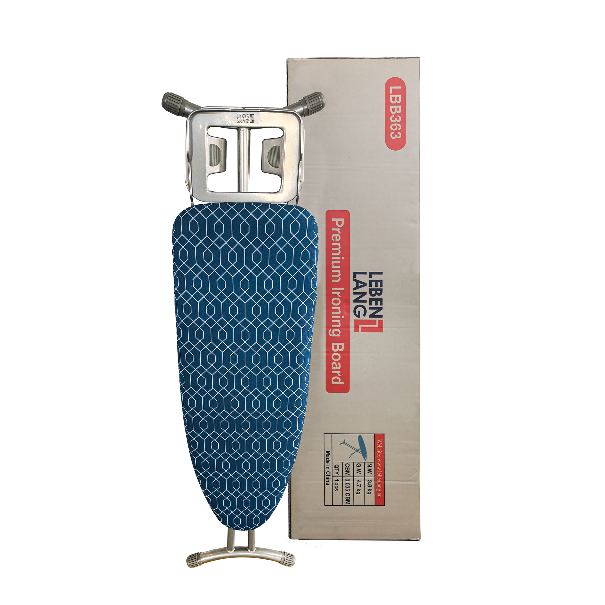 Bàn để ủi quần áo khung bằng thép Lebenlang LBB363