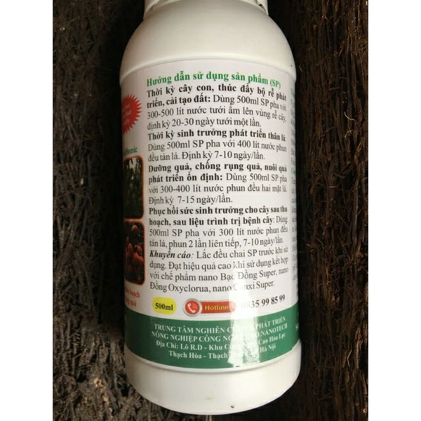 Chế phẩm Nano AKH super plus 500ml bổ sung thêm nano đất hiếm và humic