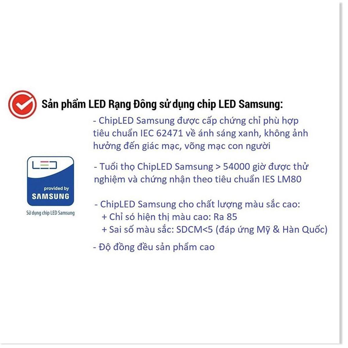 Đèn LED Downlight âm trần 7W Rạng Đông AT10L 90/7W, Vỏ nhôm đúc