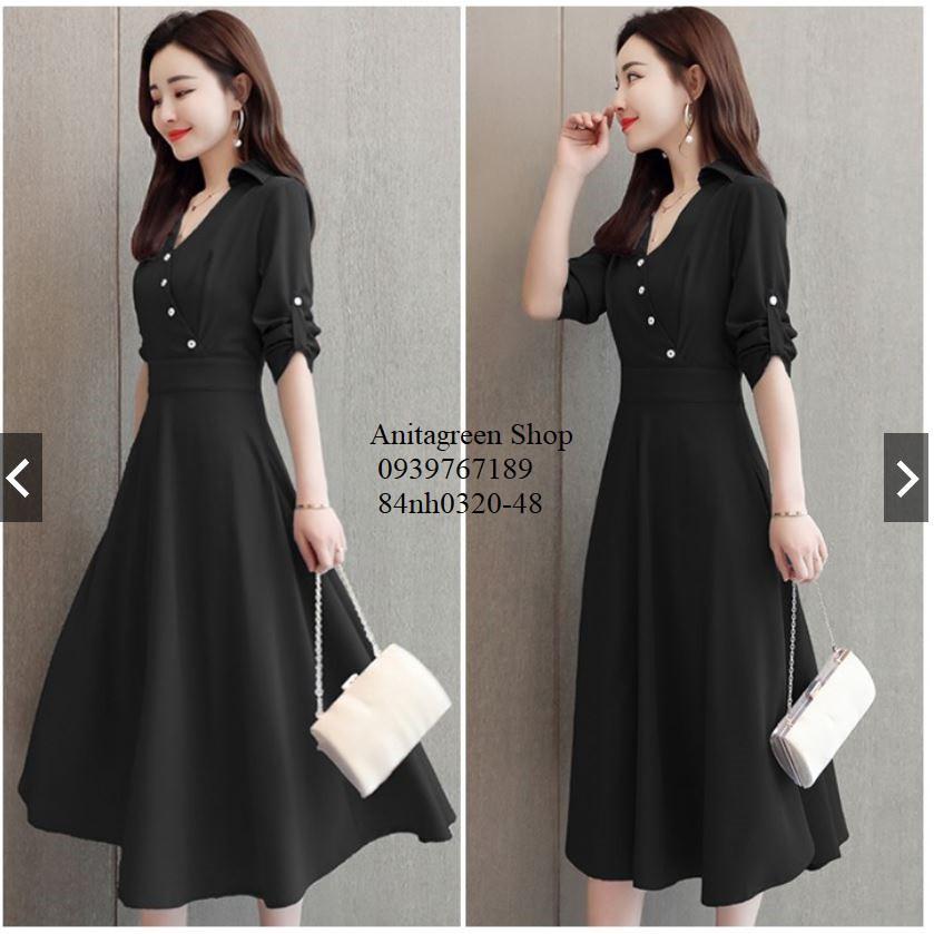 84nh0320-ĐẦM XÒE NỮ TAY DÀI s-6xl
