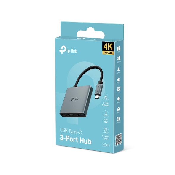 HUB USB TP-Link UH3020C - USB Chuyển Đổi 3 Cổng Dành Cho PC/Laptop - Hàng Chính Hãng