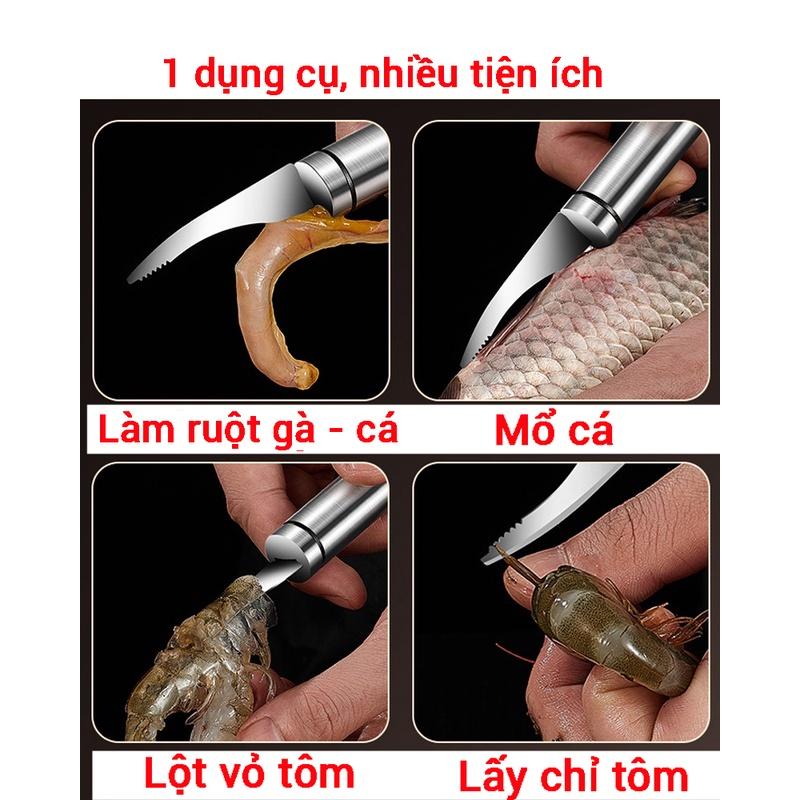 Dụng cụ dao cắt rạch lưng, lấy chỉ tôm tiện lợi