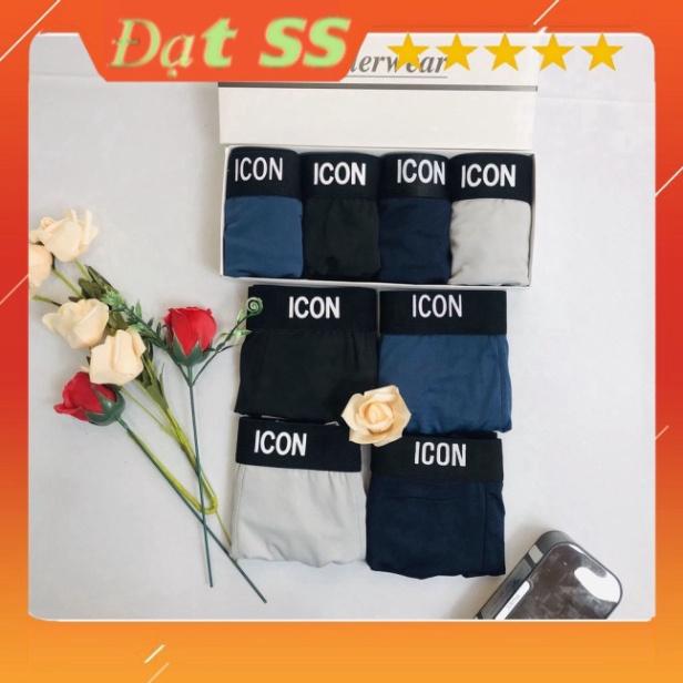 Quần Lót Nam Boxer Thun Lạnh ICON, Quần Sịp Nam thun lạnh ICON Demin Co dãn 4 chiều Loại 1