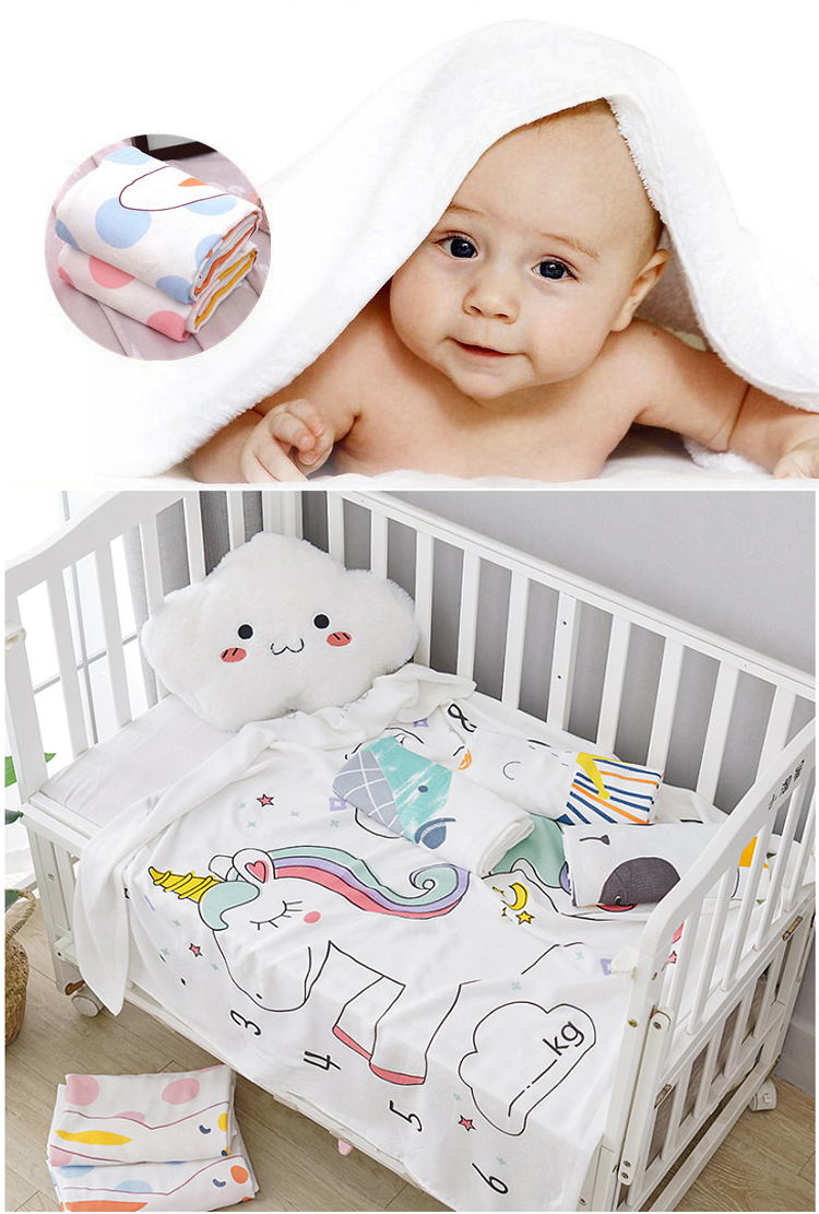 Chăn  đũi cho bé từ sơ sinh đến tiểu học chất liệu sợi tre thiên nhiên và sợi Cotton, loại siêu mềm mịn, KT: 110x110cm, Bamboo Home - hàng chính hãng BBH09