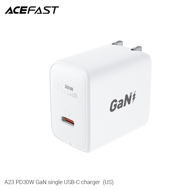 Sạc Acefast GaN PD3.0 30W 1 cổng USB-C (US) - A23 Hàng chính hãng Acefast