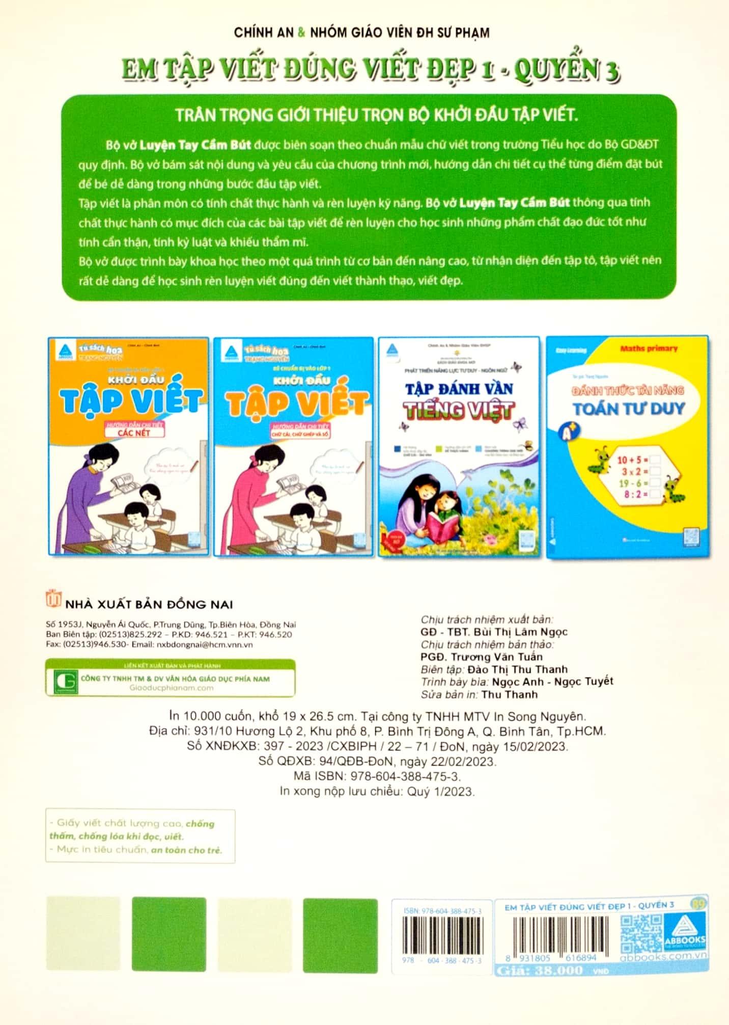 Em Tập Viết Đúng Viết Đẹp 1 - Quyển 3