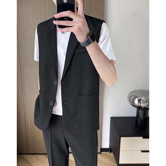 áo gile nam phong cách Hàn quốc siêu độc lạ, hàng thiết kế cao cấp, đơn giản mà sang trọng và năng động - N47