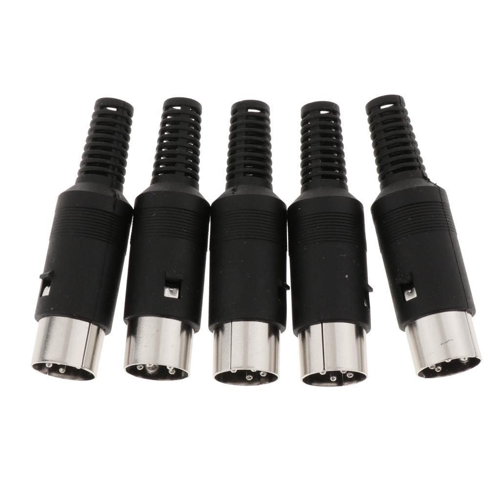 DIN Mini Pin Male Plug Audio Jack Connector for Keyboard/Mouse DIY 3 Pin