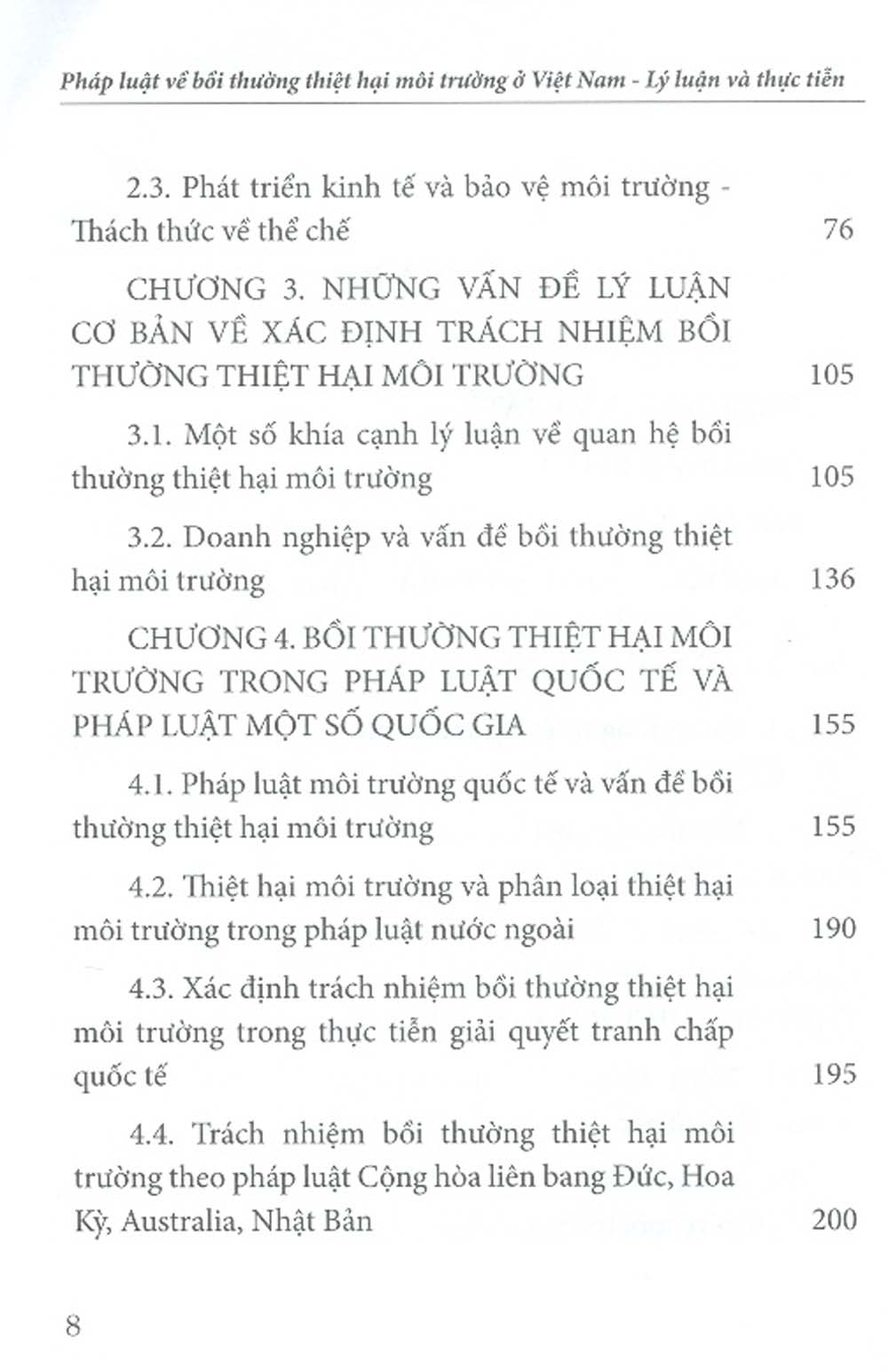 Pháp Luật Về Bồi Thường Thiệt Hại Môi Trường Ở Việt Nam - Lý Luận Và Thực Tiễn