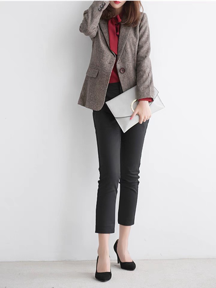 Áo Vest Blazer Cao Cấp Dài Tay 2  Lớp (2 màu)