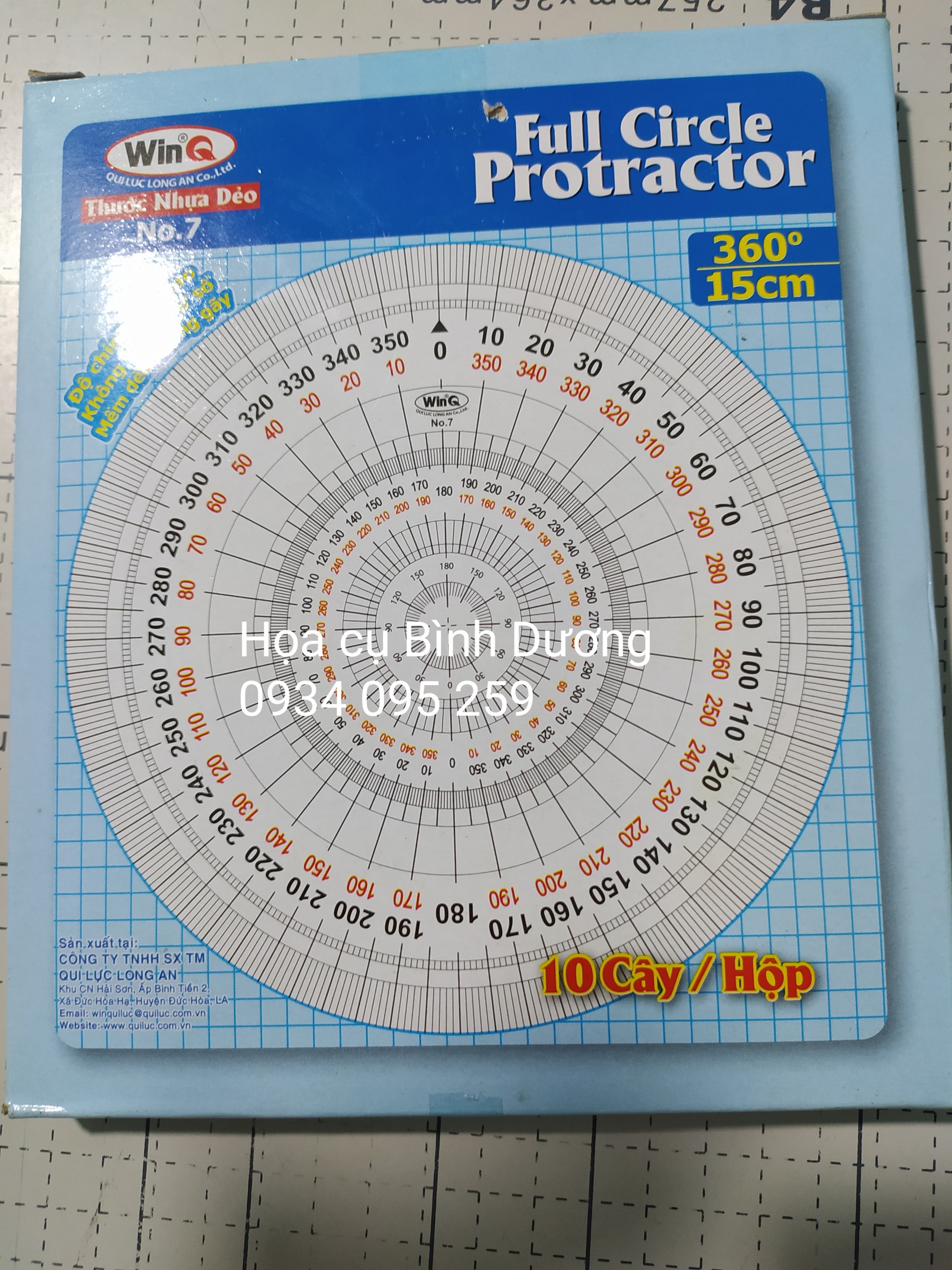 Thước đo 360 độ No.7 FULL CIRCLE RULER