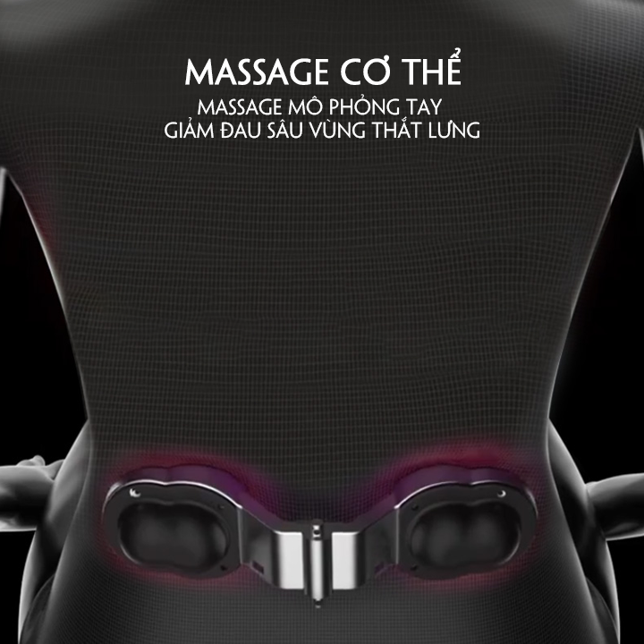 Đệm gối tựa lưng cho ô tô, dân văn phòng ngồi nhiều chất liệu cao su non 6 chế độ massage tiện lợi cắm cổng USB tiện lợi