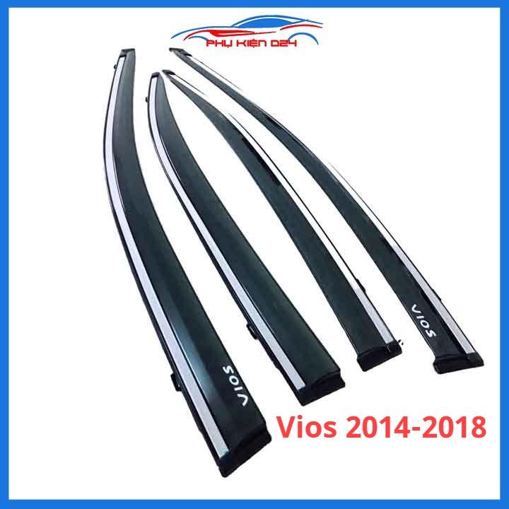 Vè mưa Vios 2014-2015-2016-2017-2018 vè chỉ mạ gương che mưa bảo vệ xe