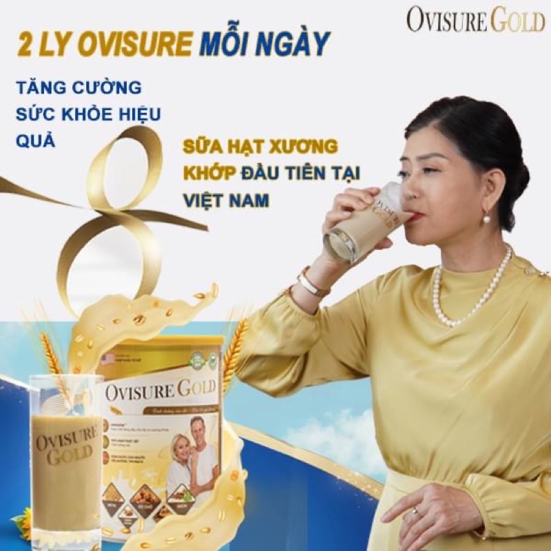 Sữa hạt xương khớp Ovisure Gold giúp xương chắc khỏe lon 650g chính hãng
