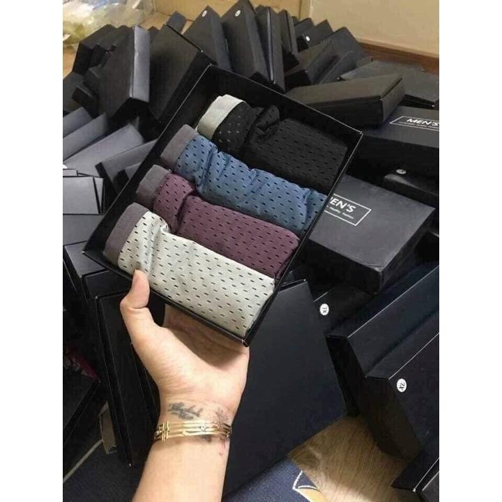 Sét 4 quần lót đùi nam hàng cao cấp thông hơi thoáng mát nam tính